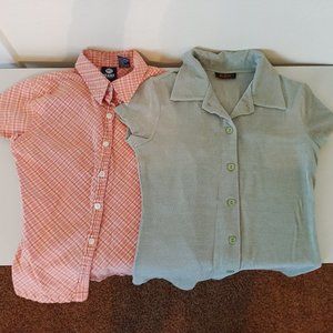 CLEARANCE! BUNDLE & SAVE R21 Jeans Stretch XS Button Short Sleeve Shirt Plaid